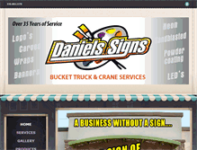 Tablet Screenshot of danielssigns.com